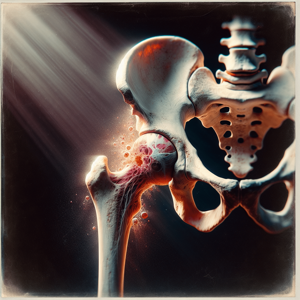 Osteonecrose de la tete femorale - crédits Dall E 3