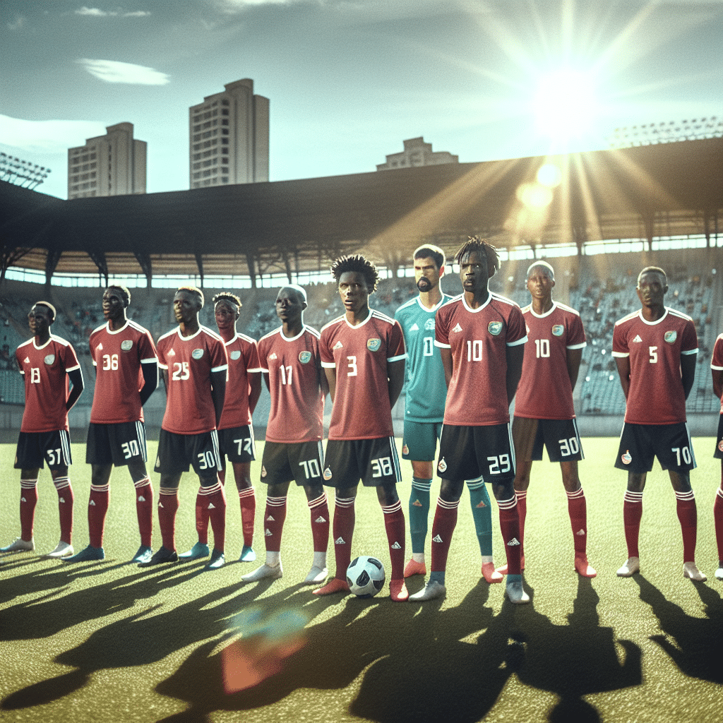Équipe de namibie de football - crédits Dall E 3