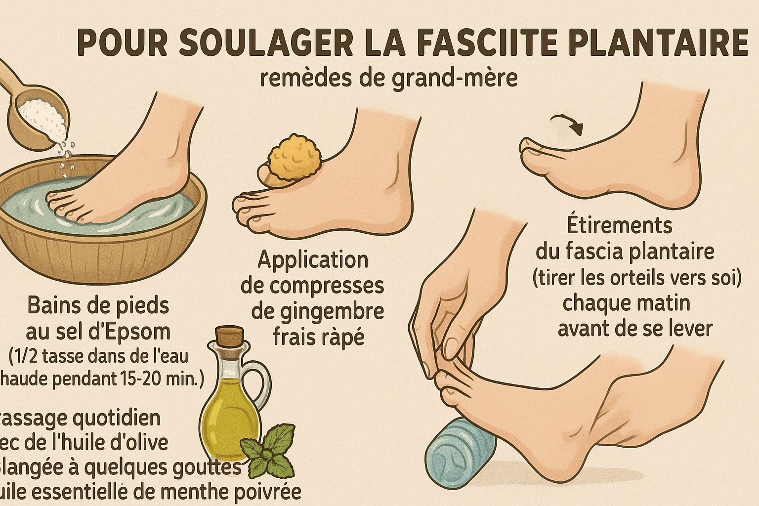 Fasciite plantaire remède de grand-mère