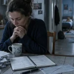Burn out maternel : mère épuisée en cuisine